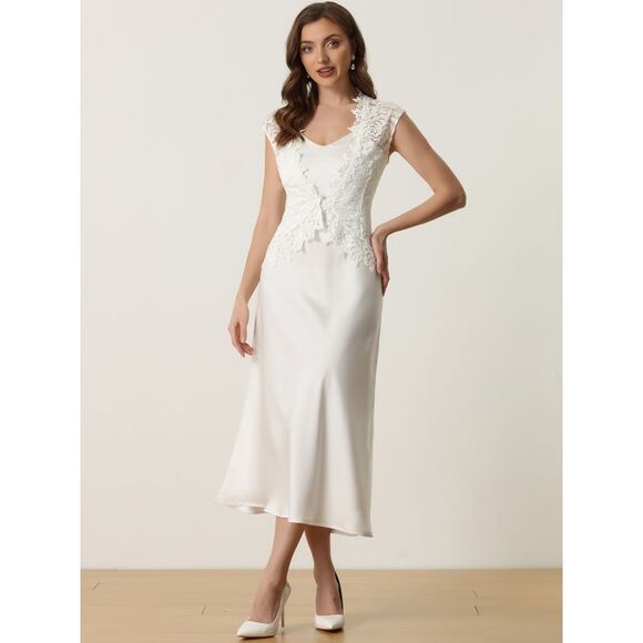 Floral Lace Shrug Wedding Guest Cap Sleeve Sheer Bolero Cardigan White - Picture 4 of 6